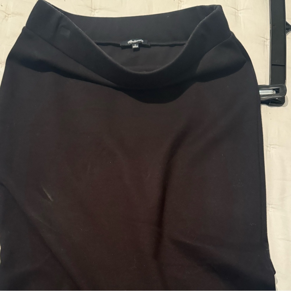 Madewell black cotton/nylon pencil skirt size small